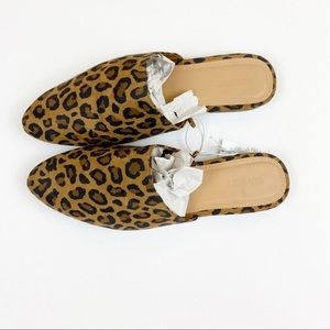 Old Navy Suede Leopard pointed toe mules New With Tags
